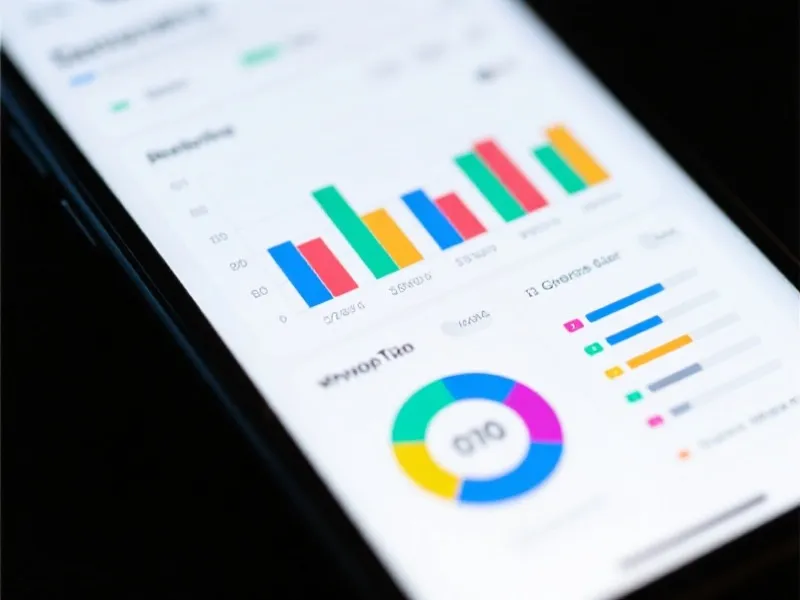 Detailed data charts on mobile app